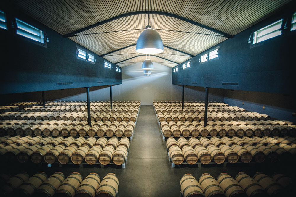 The cellars of 202-year-old Château Palmer in Bordeaux 